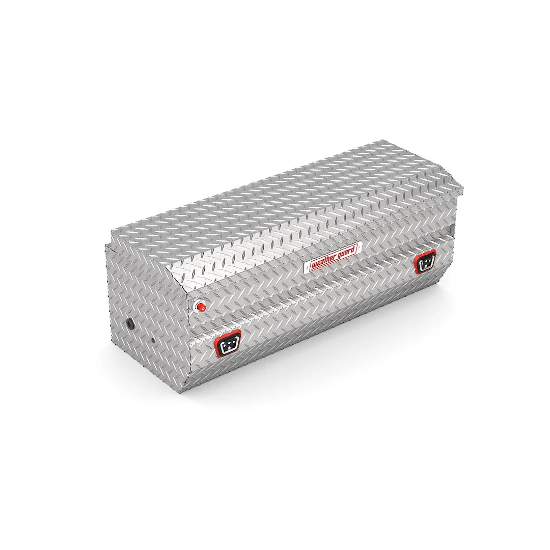 624-0-04 – WEATHERGUARD Tool Box, Chest Single Lid Powder Coated Diamond Tread Clear Aluminum 20-1/4 Inch Width x 49-...